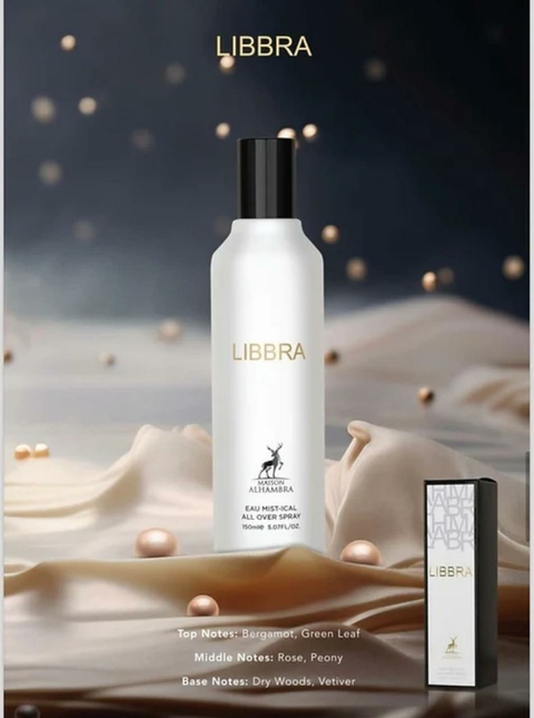 Perfume de corpo e cabelo árabe Feminino- Libbra (inspirado no Libre) 150ml