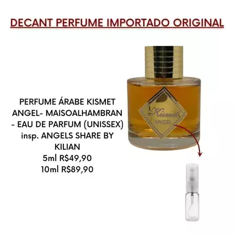DECANT PERFUME ÁRABE KISMET ANGEL- MAISON ALHAMBRA - EAU DE PARFUM (UNISSEX) insp. ANGELS SHARE BY KILIAN