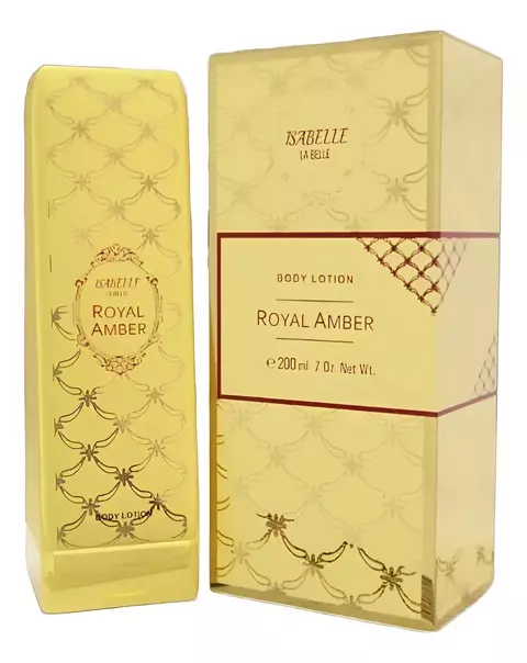 Loção Corporal Hidratante Unissex Inspiração Royal Amber-Body Lotion Isabelle la Belle 200ml