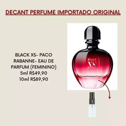 DECANT PERFUME FEMININO BLACK XS- PACO RABANNE- EAU DE PARFUM