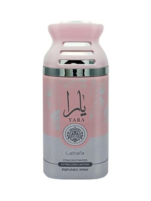 PERFUME ÁRABE FEMININO EM AEROSOL- Spray Concentrado Extra Longa Duração Yara Lattafa- 250ml
