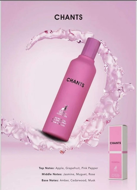 Perfume de corpo e cabelo árabe Feminino- Chants Tenderina (inspirado no Chance Tendre) 150ml