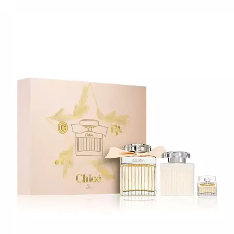 KIT PERFUME FEMININO- CHLOE EAU DE PARFUM 75ML + MINIATURA 5ML +V LOÇÃO CORPORAL HIDRATANTE 75ML