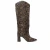 Bota Cano Longo Animal Print Marrom Hanna Werner