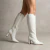 Bota Cano Longo Couro Croco Branca Hanna Werner - comprar online
