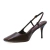Slingback Couro Marrom Natália Werner