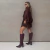 Bota Cano Longo Couro Bordô Mabel Werner - comprar online