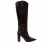 Bota Cano Longo Couro Croco Marrom Hanna Werner