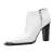 Bota Cano Curto Couro Branco Pâmela Werner - Werner Calçados
