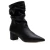 Bota Salto Grosso Slouch Couro Preta Tina Werner - comprar online