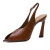 Slingback Peep Toe Couro Marrom Arlena Werner