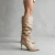 Bota Salto Fino Couro Nude Noemi Werner - comprar online