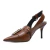 Slingback Couro Marrom Antonela Werner - loja online