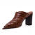 Imagem do Mule Salto Bloco Couro Marrom Gaia Werner