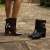 Bota Couro Croco Marrom Unna Werner - comprar online