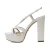 SANDÁLIA MEIA PATA OFF WHITE E CHAMPAGNE ELSA WERNER - Werner Calçados