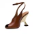 Slingback Peep Toe Couro Marrom Onira Werner - comprar online