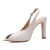 Slingback Peep Toe Couro Off White Arlena Werner - Werner Calçados