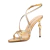 Sandália Salto Alto Couro Dourado Mavani Werner na internet