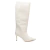 Bota Cano Longo Couro Off White Hilary Werner