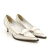 Scarpin Lorana Salto Baixo Couro Off White Werner - comprar online
