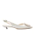Slingback Couro Branco Perolado Com Brilho Stacy Werner