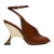 Slingback Peep Toe Couro Marrom Onira Werner - comprar online