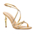 Sandália Salto Alto Couro Dourado Mavani Werner - comprar online