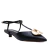 Slingback Couro Preto Noelma Werner - comprar online