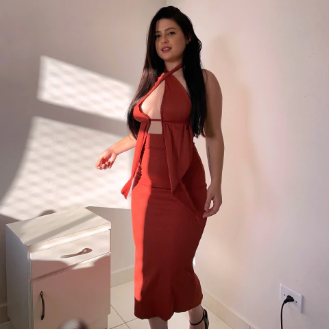 Conjunto Saia Midi + Batinha