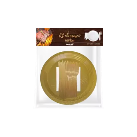 KIT CHURRASCO PREMIUM DOURADO FORFEST