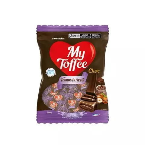 BALA MY TOFFEE CREME DE AVELÃ RICLAN 500GR