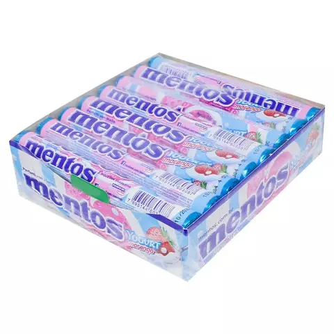 MENTOS STIKS YOGURT MORANGO C/16 600G - comprar online
