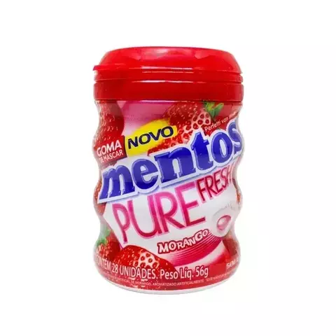 MENTOS PURE MORANGO 56GR PT