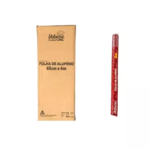 FOLHA DE PAPEL ALUMINIO VABENE 45X4MT