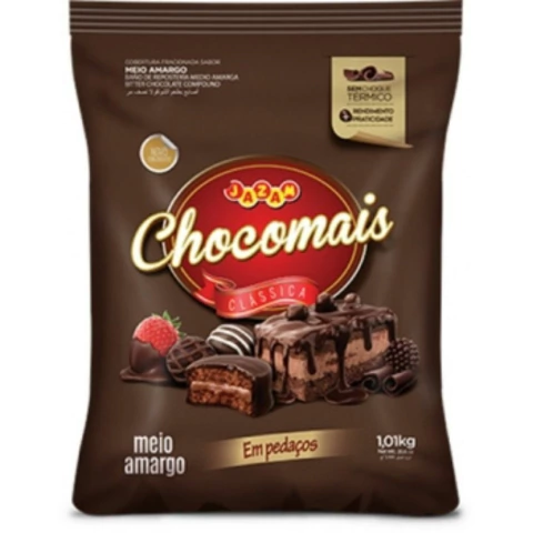 CHOCOMAIS JAZAM PEDAÇOS MEIO AMARGO 1,01KG