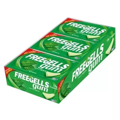 CHICLE FREEGELLS GUM MENTA C/15