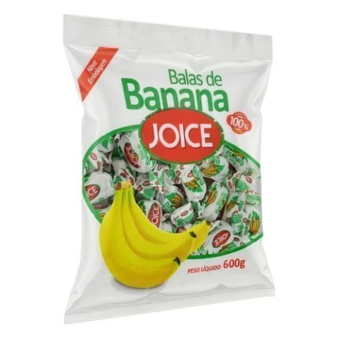 BALA DE BANANA JOICE PACOTE 600G