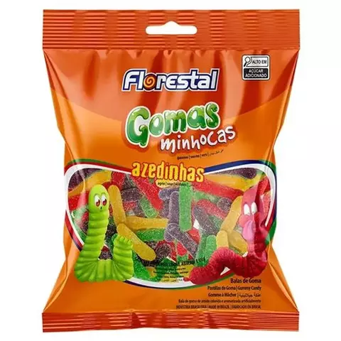 GOMA MINHOCAS AZEDINHA 200GR FLORESTAL