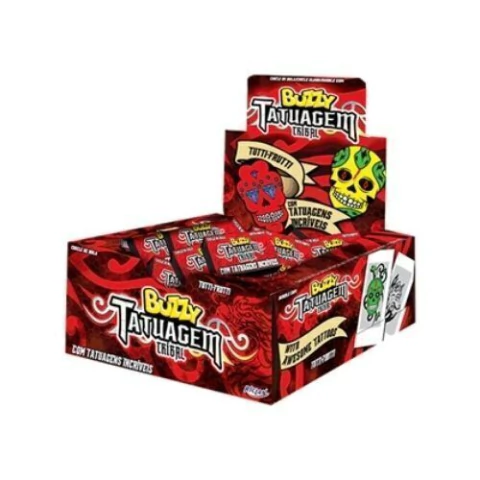 CHICLE TATOO TUTTI-FRUTTI 100 UNIDADE