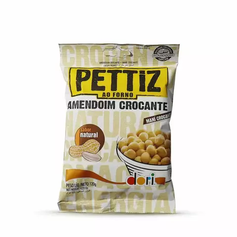 AMENDOIM CROCANTE PETTIZ SABOR NATURAL 120G
