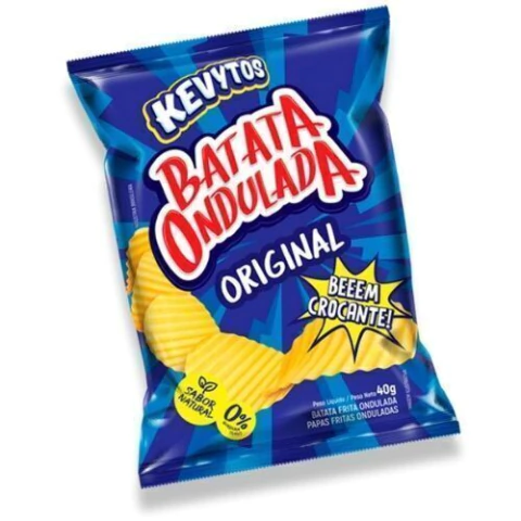 BATATA ONDULADA NATURAL KEVITOS 40GR