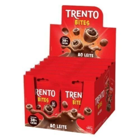 TRENTO BITS AO LEITE 40GR C/12