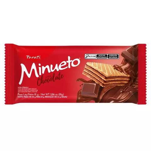 WAFER MINUETO CHOCOLATE 81GR
