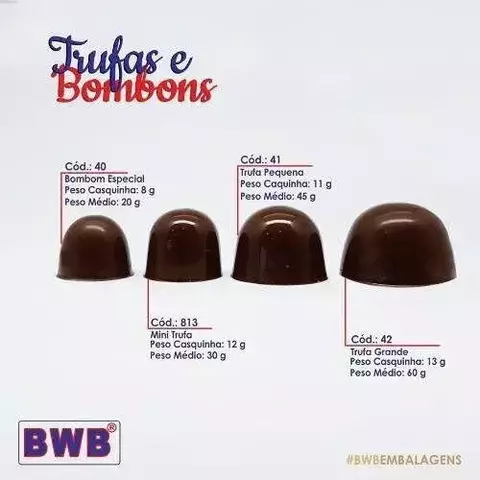 FORMA TRUFA PEQUENA 3PARTES BWB