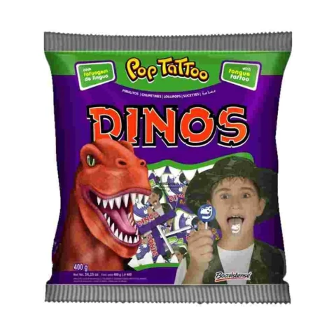 PIRULITO DINOS TATOO 400GR