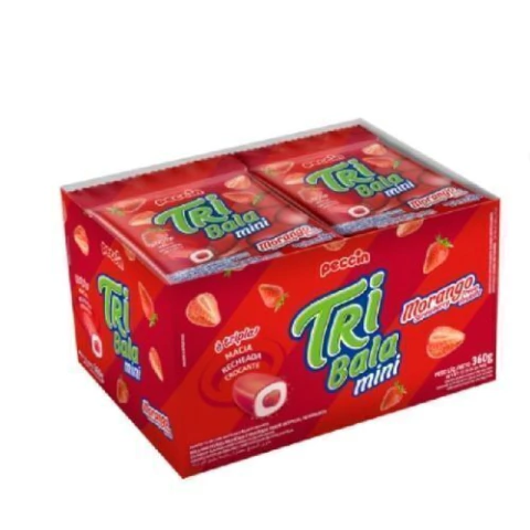 TRI BALA MINI MORANGO C/12
