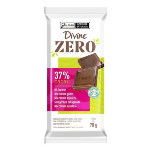 BARRA DIVINE ZERO 37% CACAU 70GR - comprar online