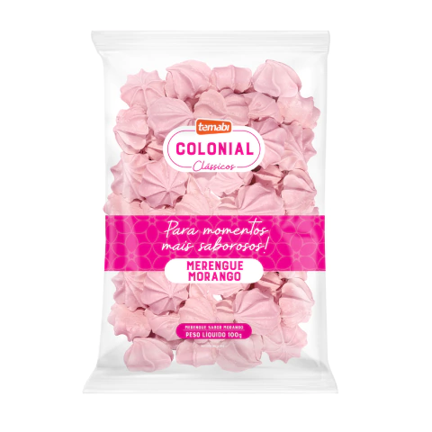 MERENGUE MORANGO 100G COLONIAL TEMABI - comprar online