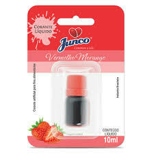 CORANTE VERMELHO MORANGO LIQUIDO JUNCO 10ML - comprar online